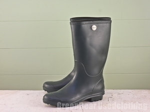 A257 新古品 アグ UGG レインブーツ ミドリっぽい黒 メンズ 10 28cm 