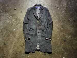 JUNYA WATANABE MAN 13AW ウール縮絨パッチワークチェスターコート 2013AW AD2013 ジュンヤワタナベマン COMME des GARCONS