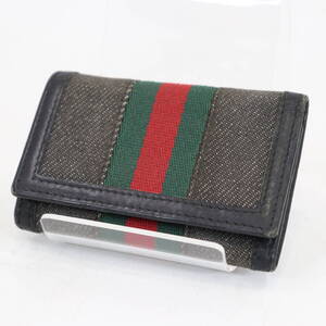 9168-60 GUCCI グッチ 6連 キーケース シェリーライン GGキャンバス レザー メンズ レディース 