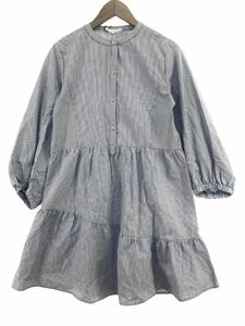 ZARA ザラ タグ付き ストライプ ワンピース 164/青 ■◇ ☆ ebc6 子供服