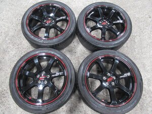 レガシーB4　ツーリングワゴン　BR9　BM9　RMP Racing18X7.5J+50　5/100　レッドライン【225/45R18】ファルケン　ZIEX914　2021年製　7分　