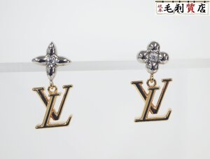 ルイヴィトン LOUIS VUITTON モノグラム・フラワー ピアス パンダント LV アイコニック フラワー M01287 美品 アクセサリー