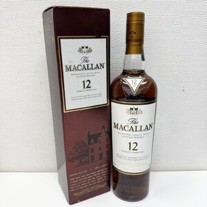 【EB2669】【未開栓 古酒】1円～ The MACALLAN ザ・マッカラン 12年 シェリーオーク カスク スコッチ ウイスキー 700ml 40％ 箱付き