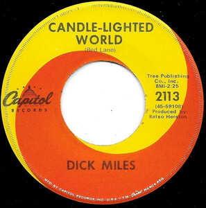 米7 Dick Miles Candle-Lighted World / The Last Goodbye 2113 Capitol Records /00080