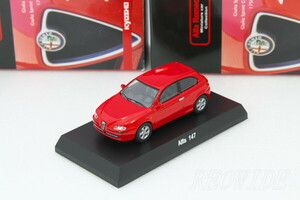 京商 1/64 アルファロメオ アルファ 147 レッド アルファロメオ ミニカーコレクション1 Kyosho 1/64 Alfa Romeo Alfa 147 red