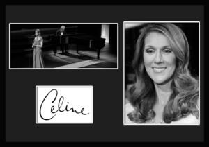 10種類!Celine Dion Dion/セリーヌ・ディオン/サインプリント&証明書付きフレーム/BW/モノクロ/ディスプレイ(2-3W)