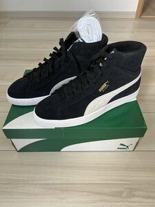 新品未使用 28cm PUMA SUEDE MID XXI BLACK WHITE プーマ スウェード ミッド ブラック ホワイト 380205 01 10 紺