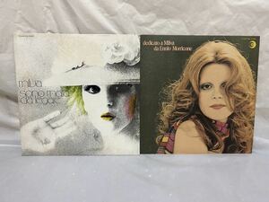 E758 LPレコード milva ミルバ 2枚/sono matta da legare 人形のモニカ/dedicato a milva da Ennnio Morricone エンニオ・モリコーネを歌う