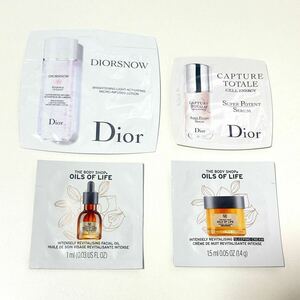 DiorとTHE BODY SHOP サンプル 4点おまとめ 基礎化粧品 化粧水・美容液・保湿クリーム ディオール ザ・ボディショップ