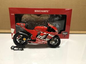 ミニチャンプス 1/12 Ducati Desmo16 GP7 Loris Capirossi Ducati Marlboro Team MotoGP2007 Marlboroステッカー貼品（122 070065）中古品