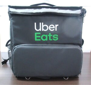 h 当店渡し【 ウーバーイーツ グッズ 】 ハロー ウーバーイーツくん Uber Eatsu 公式バッグ 大きい 強靭 リユーズ現状品 品番 h0108-2