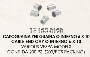 RMS 12185 8190 社外 アウターエンドキャップ 内径6.0mm 長10mm 10個