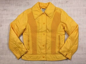 THE BEST DESCENTE デサント スポーツ レトロ オールド 古着 中綿 スキージャケット レディース ナイロン100% L 黄色