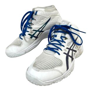 ※YM1 asics DUNK SHOT(アシックス ダンク ショット) バスケットシューズ ジュニア ホワイト 25cm