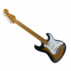 ◆中古品/動作確認済◆フェンダー Fender JAPAN JVシリアル ストラトキャスター 2トーン フジゲン ソフトケース(難有) X44999N