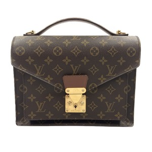 〇〇 LOUIS VUITTON ルイヴィトン モノグラム モンソー セカンドバッグ M51185 ブラウン 全体的に状態が悪い