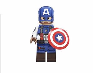 1体 マーベル キャプテンアメリカ アベンジャーズ　ミニフィグ LEGO 互換 ミニフィギュア f