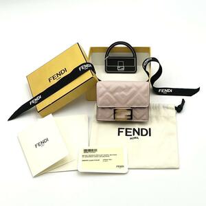 【定価8.8万】フェンディ　FENDI レディース　財布　折り財布　バゲット　マイクロ　ウォレット コンパクト　三つ折り　3つ折り　