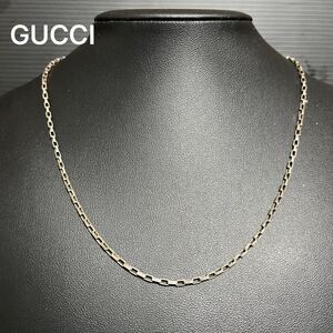 ④GUCCI グッチ ネックレス ベネチアンチェーン シルバー925 アクセサリー 47cm ロングチェーン