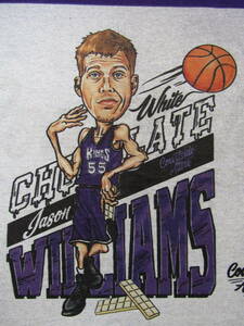 【未使用品】 NBA WILLIAMS ＃55 ジェイソン・ウィリアムス KINGS サクラメント・キングス Tシャツ ユニフォーム　L　美品 綿　コットン