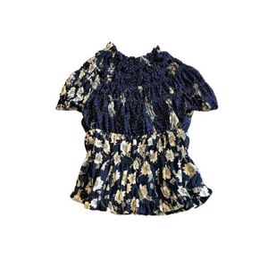 定価38500円 新品 77circa 23SS circa make flower pattern shirring top フラワー シャーリングトップ ブラウス cc23ss-42 ナナナナサーカ