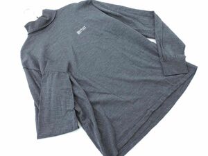 ネコポスOK GREEN CLUBS グリーンクラブ ウール100% ロゴ タートルネック ニット セーター size4/グレー ◇■ ☆ eic6 メンズ