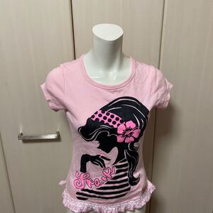 SPARK　スパーク 　半袖Tシャツ 女の子　ピンク　裾フリル　日本未発売