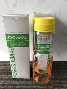 【未使用品】送料無料！！ 昭和レトロ ポップ PYREX パイレックス サーバー 950cc 2点セット 耐熱ガラス ピッチャー