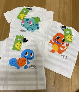 送料込み　未使用　ポケモンタイム　Tシャツ 3枚　ヒトカゲ　ゼニガメ　フシギダネ　グレードスコープ　kladskap