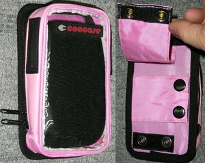 【即決】COOCASEスマートフォンケース（ピンク）130mm×70mmぐらいまでのスマホやJRM-12、ETC車載器に