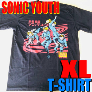 ◎XL・ソニックユース ・sonic youth・USAサイズ・ブラック・Tシャツ・ソニック・ロックT・バンドT・古着・良好・ノイズパンク・グランジ・