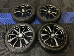 Team Sparco Valosa 17インチホイール 7J +32 PCD108 5H 4本セット スタッドレス225/45R17 2022年製造 ブラック 再出品