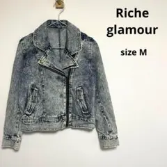 【Riche glamour】リシェグラマー　Gジャン　ライダースジャケット　M