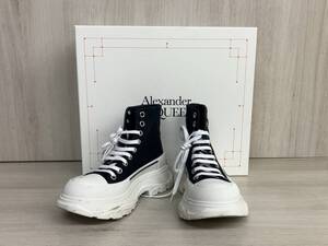 Alexander McQueen アレキサンダーマックイーン スニーカー【サイズ: 38/約23.0cm】ブラック キャンバス【箱あり】レースアップ レディース