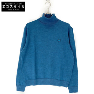 MAISON KITSUNE メゾンキツネ LM00812KT1036 ブルーインディゴ フォックスヘッド ハイネックニット ブルー M トップス ウール メンズ 中古