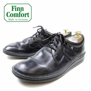 良品　42表記　26.5ｃｍ相当　Finn Comfort　フィンコンフォート　VAASA　バーサ　レザーシューズ　ブラック/24.4.12/P669