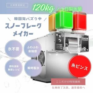 【期間限定価格】120kg/日　糸ピンス　かき氷　韓国スイーツ　ふわふわ　機械　業務用