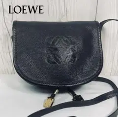 LOEWE★ロエベ★アナグラムショルダーバッグ★レザー 革★斜め掛け★ブラック