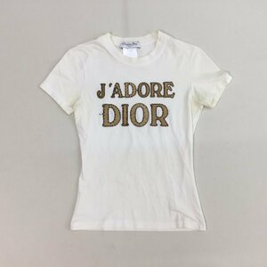 ■[送料198円] Christian Dior クリスチャンディオール Tシャツ トップス 半袖 カットソー レディース サイズ USA 6 ホワイト /0.1kg ■