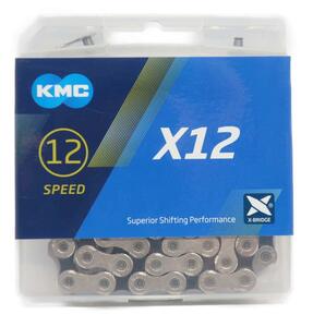 KMC X12 チェーン 12速/12S/12スピード/12speed 用 126Links (シルバー/ブラック)