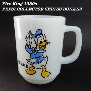 Fire King DONALD PEPSI COLLECTOR SERIES 9oz Mug Cup 1980s Vintage ファイヤーキング ドナルド ペプシコレクターシリーズ ヴィンテージ