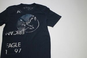 【古着美品アメリカンイーグルアウトフィッターズプリントTシャツ紺色S】AMERICANEAGLE OUTFITTERSアメカジ