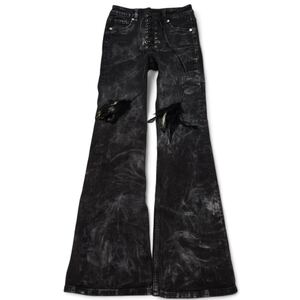 RARE Japanese label archive Lace-up Flared feather Pants アーカイブ ifsixwasnine 14th addiction Tornado Mart L.G.B. yasuyuki ishii