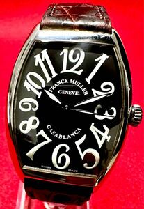 Y 人気モデル FRANCK MULLER フランクミュラー カサブランカ 6850 ブラックアラビア 黒 メンズ 自動巻き 時計 9926514912