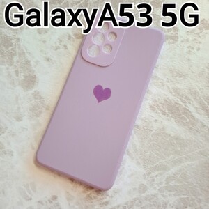 GalaxyA53 ケース　パープル　ハート