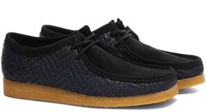 即納 CLARKS オリジナルズ 26cm WALLABEE ワラビー ブラック ブーツ スニーカー スエード ラファイア ビジネス ローファー AT4