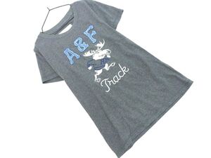 ネコポスOK Abercrombie & Fitch アバクロンビー＆フィッチ 刺繍 カットソー sizeL/グレー ■◆ ☆ ehd0 レディース