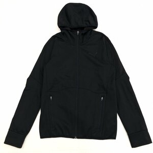 ●PUMA プーマ 定価9,350円 EVOSTRIPE WARM 裏地フリース フーデット ジャージ ジャケット S 黒 ブラック パーカー フーディ ロゴプリント