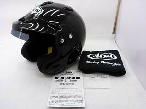 【送料無料】試着程度 美品 2023年製 Arai アライ GP-J3 8859 SNELL-SA ブラック XXLサイズ 62-63cm 4輪用 カート ヘルメット