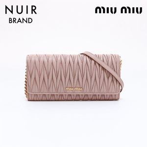 ミュウ ミュウ Miu Miu ショルダーバッグ チェーン 財布 ピンク